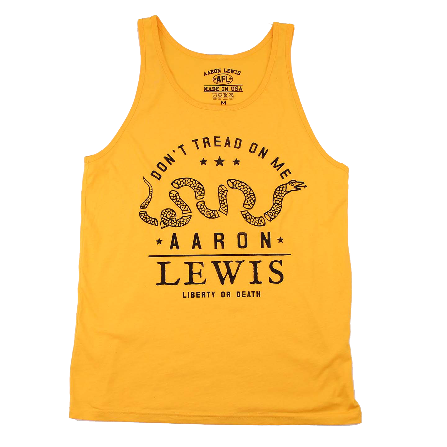 Aaron Lewis Don't Tread On Me Tank Top (Gold)