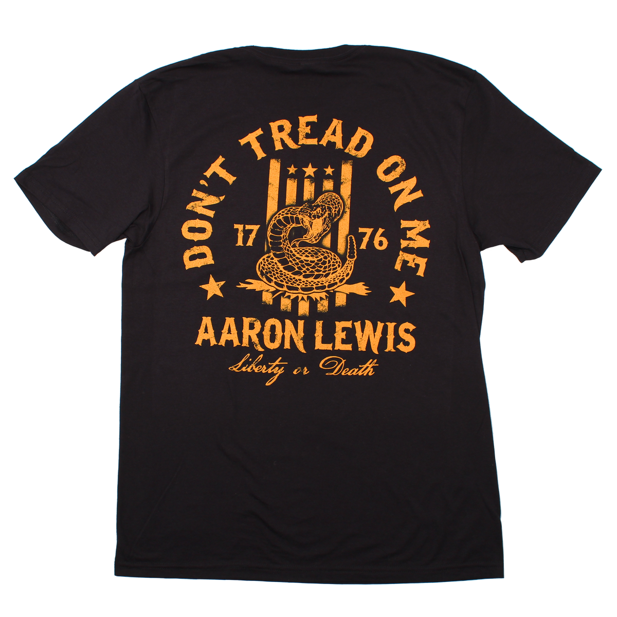 Aaron Lewis Don't Tread On Me - Halloween Design Tee (Black/Orange)