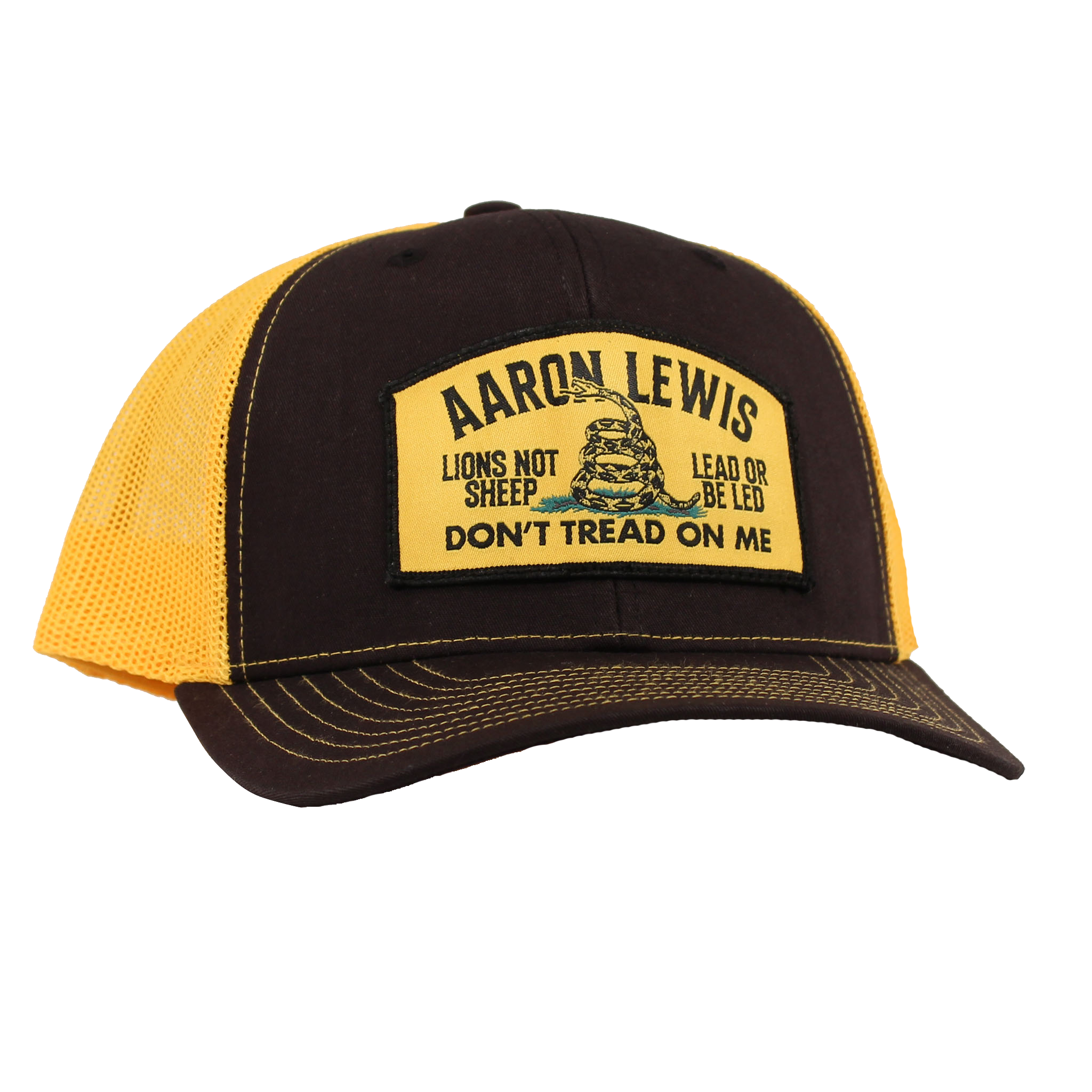 Aaron Lewis Don't Tread Ball Cap (Black/Gold) – AaronLewisMerchStore