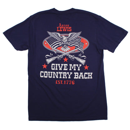 Give My Country Back Pocket Tee (Navy)