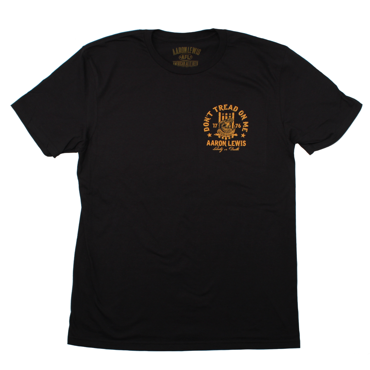 Aaron Lewis Don't Tread On Me - Halloween Design Tee (Black/Orange)