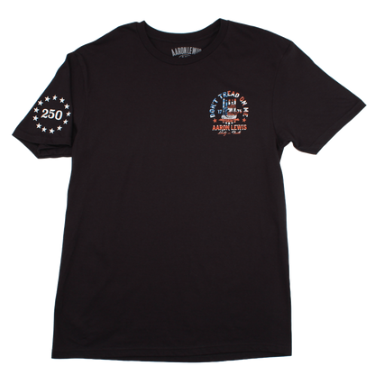 Don't Tread On Me Tee-  American Flag Design (Black)