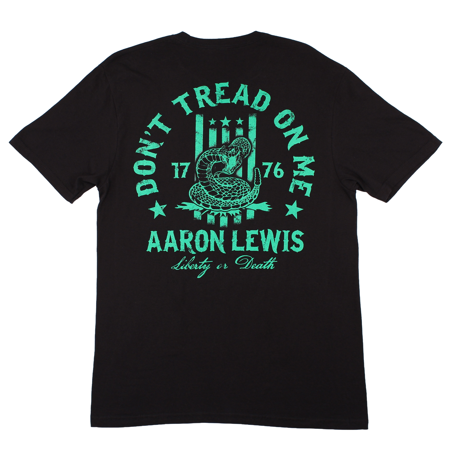 Aaron Lewis Don't Tread On Me Tee (Black/St. Patty's Green)