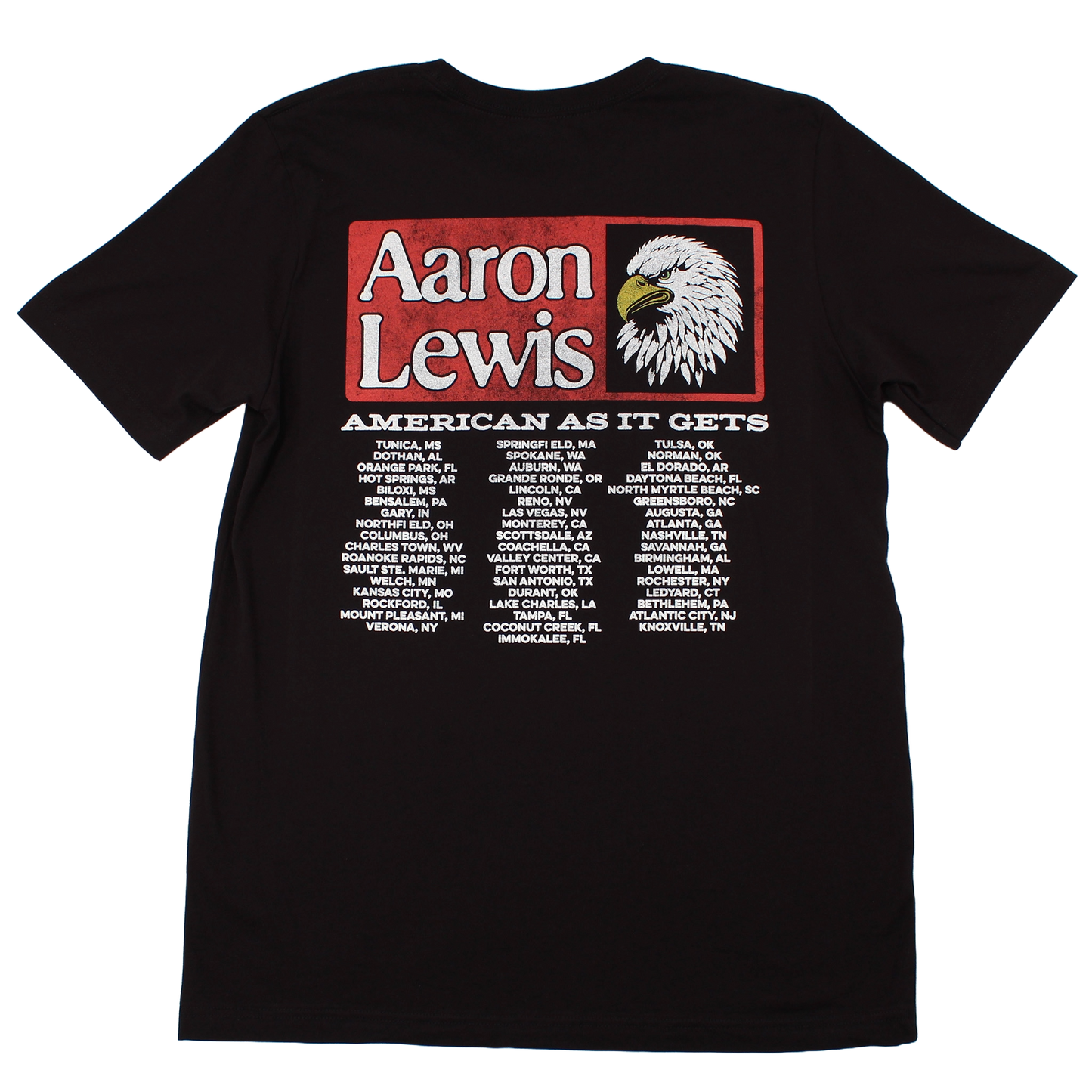 Aaron Lewis American As It Gets Tour Tee Black