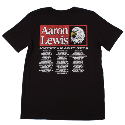 Aaron Lewis American As It Gets Tour Tee Black