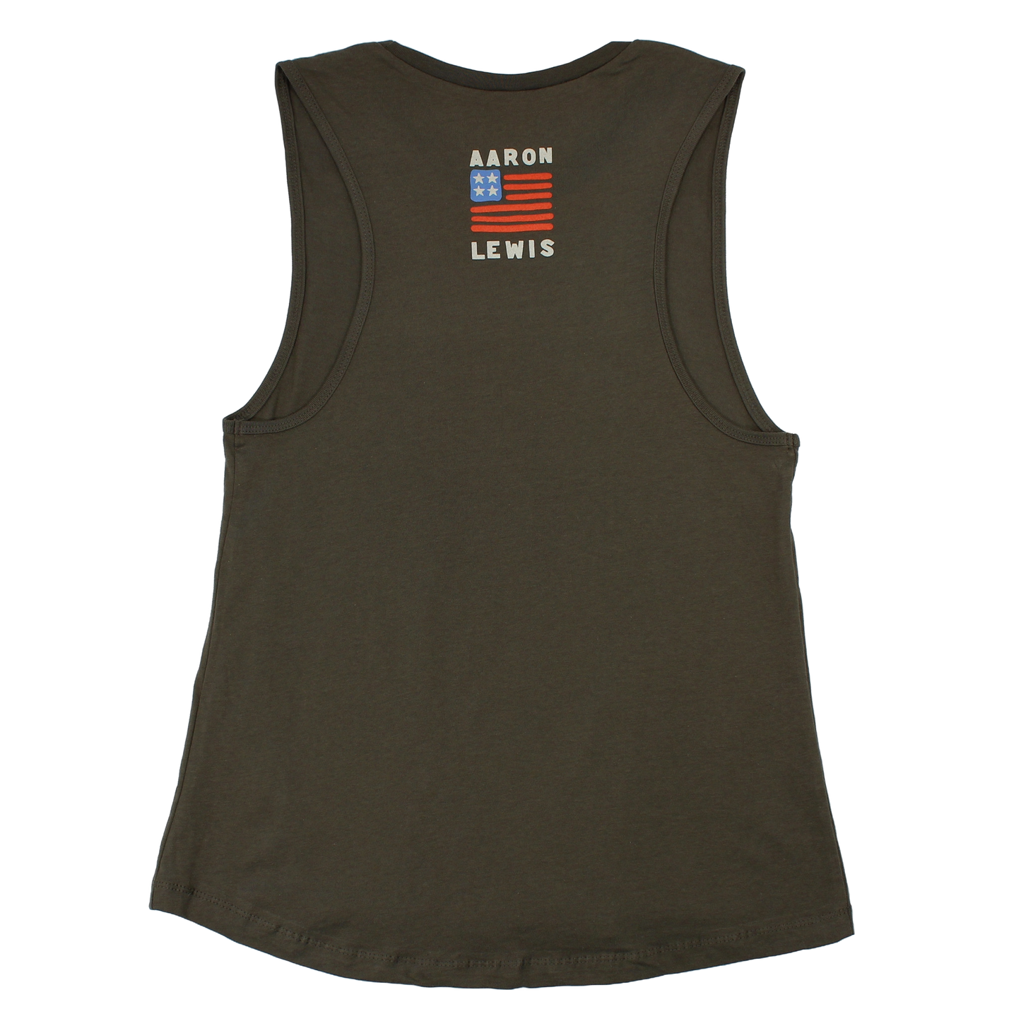 Aaron Lewis Ladies American As It Gets Tank Top (Military Green)